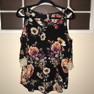 Black off the shoulder top